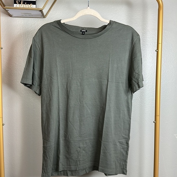 MONROW Women's Jersey Relaxed Crew Neck Tee in Evergreen Size Small SOLD OUT - Picture 5 of 5